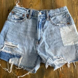 AE distressed denim shorts